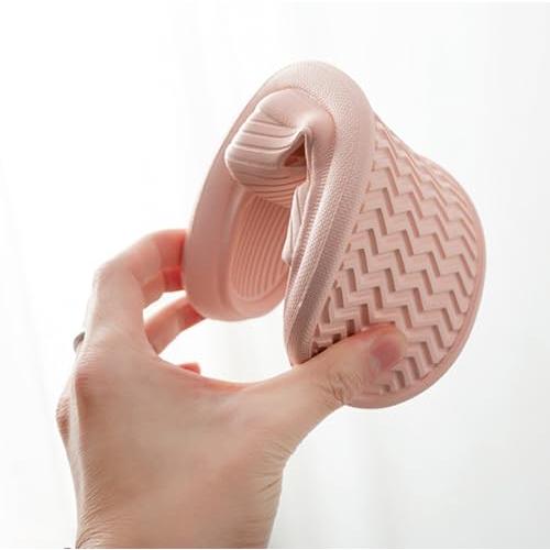 【並行輸入品】[Cliont] 女性用スリッパと男性用スリッパハウススリッパシャワーシューズ滑り止め浴室サンダル ピンク 23.5/24 cmの画像