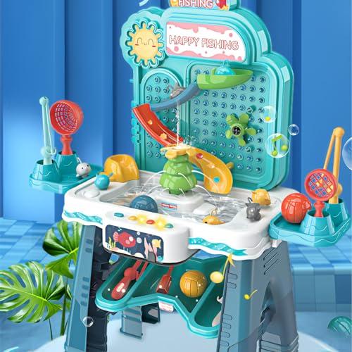 並行輸入品】幼児用ウォーターテーブル、流水付き釣りシンクトイ、音楽