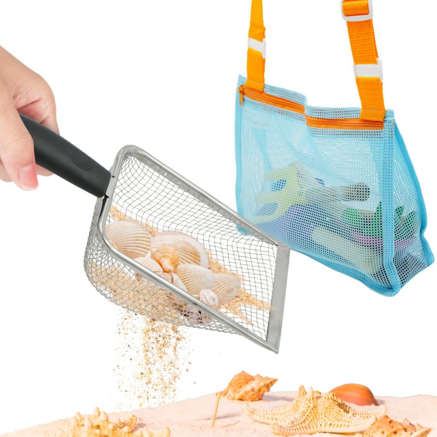 【並行輸入品】4E's Novelty 2X Shark Tooth Sifter for Beach with 2X Small Meshの画像