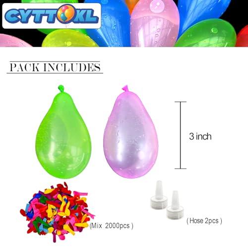並行輸入品】CYTTOKL 水風船 2000個パック 3インチ 生分解性ラテックス