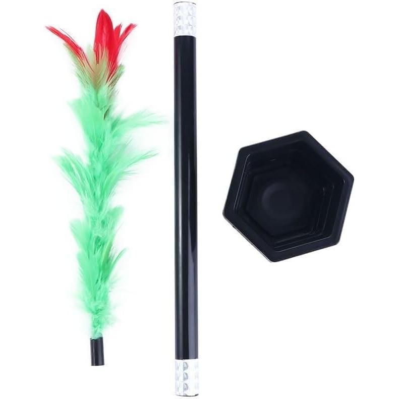 【並行輸入品】JJLFresheners ブラックマジックワンドとフラワー1セット マジック、トリックワンドマジシャントリック、クローズアップマ | 