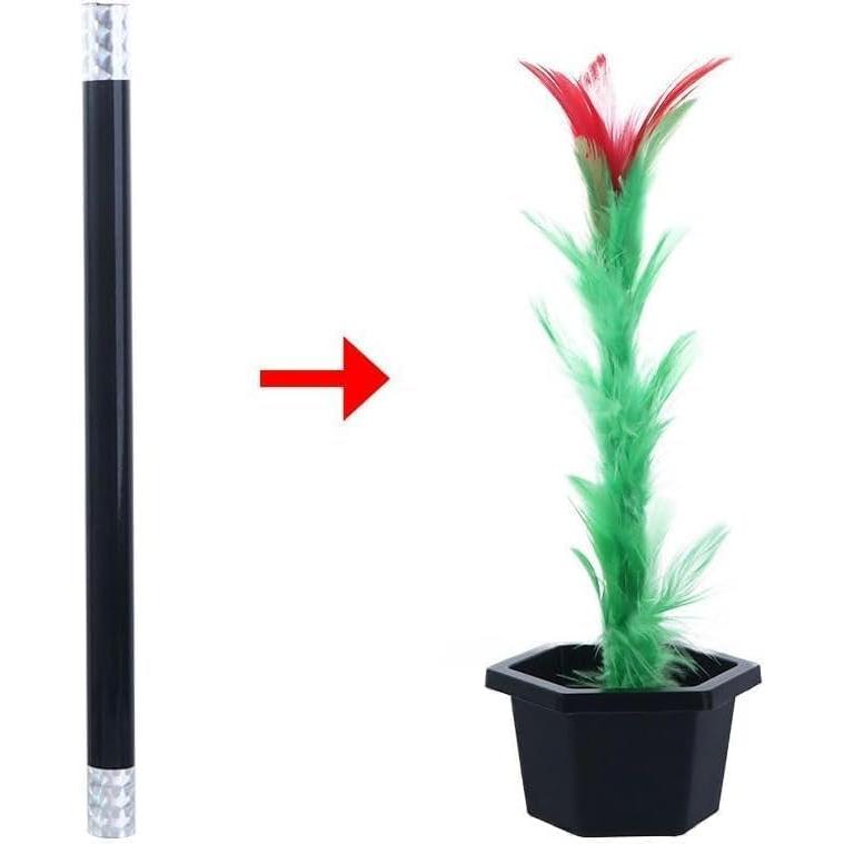 【並行輸入品】JJLFresheners ブラックマジックワンドとフラワー1セット マジック、トリックワンドマジシャントリック、クローズアップマ |  | 06