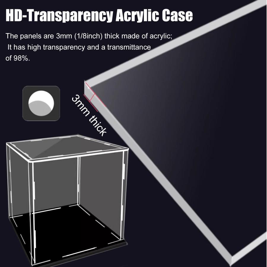 【並行輸入品】Stackable Figure Display Case, Clear Acrylic Boxs for Collectiblの画像