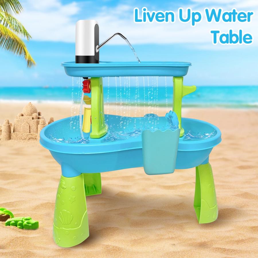 【並行輸入品】子供用ポータブルポンプ 砂水 プレイテーブル ウォーターテーブルポンプ 2時間連続作動 幼児用アクティビティテーブルアクセサリー_3