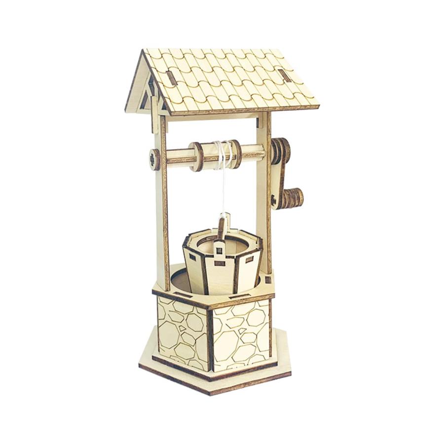 【並行輸入品】LINHANDAI 3D Wooden Three Dimensional Puzzle Simple Water Well Mの画像