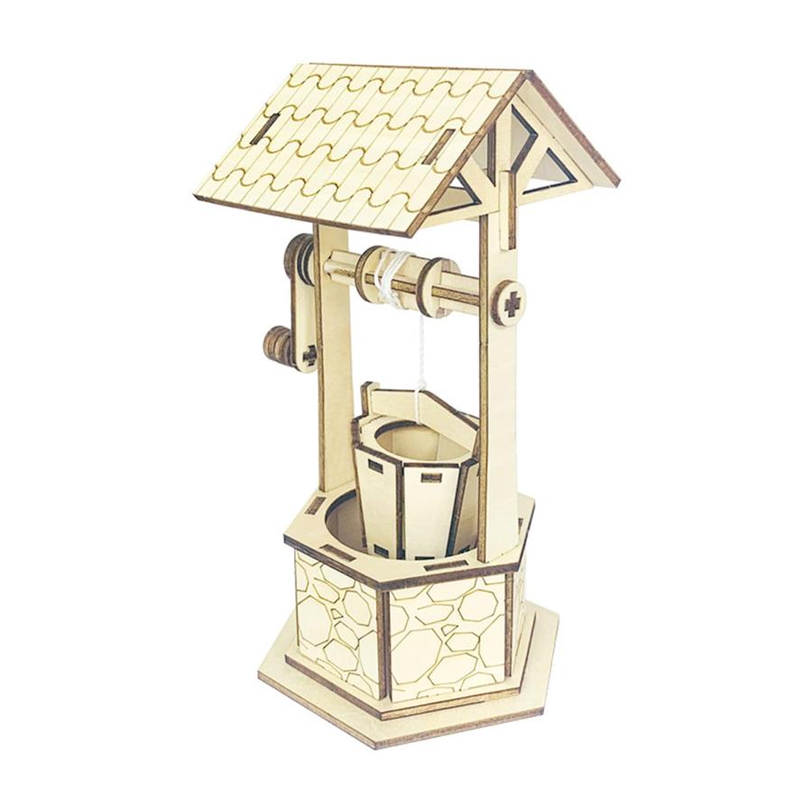【並行輸入品】LINHANDAI 3D Wooden Three Dimensional Puzzle Simple Water Well Mの画像