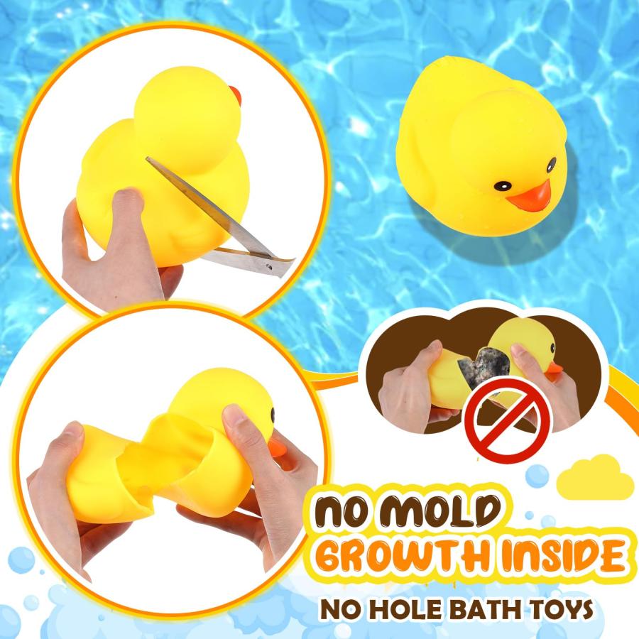 並行輸入品】DEEKIN 5個 5.1インチ 防水 穴なし イエロー ゴム製アヒル