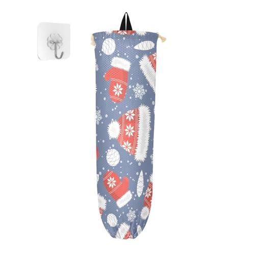 Plastic Bag Holders Christmas Snow Hats and Mittens Grocery Bag  並行輸入品