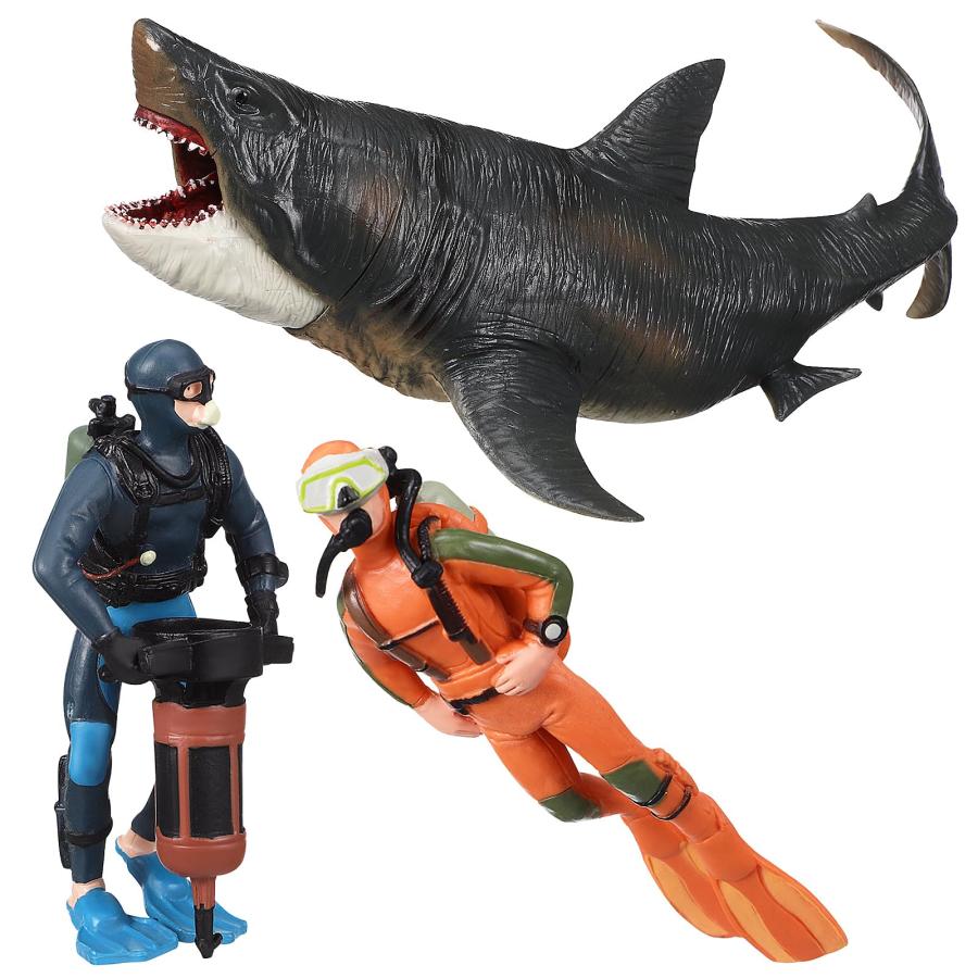 並行輸入品】スキューバダイバーおもちゃ 海洋動物フィギュア サメの