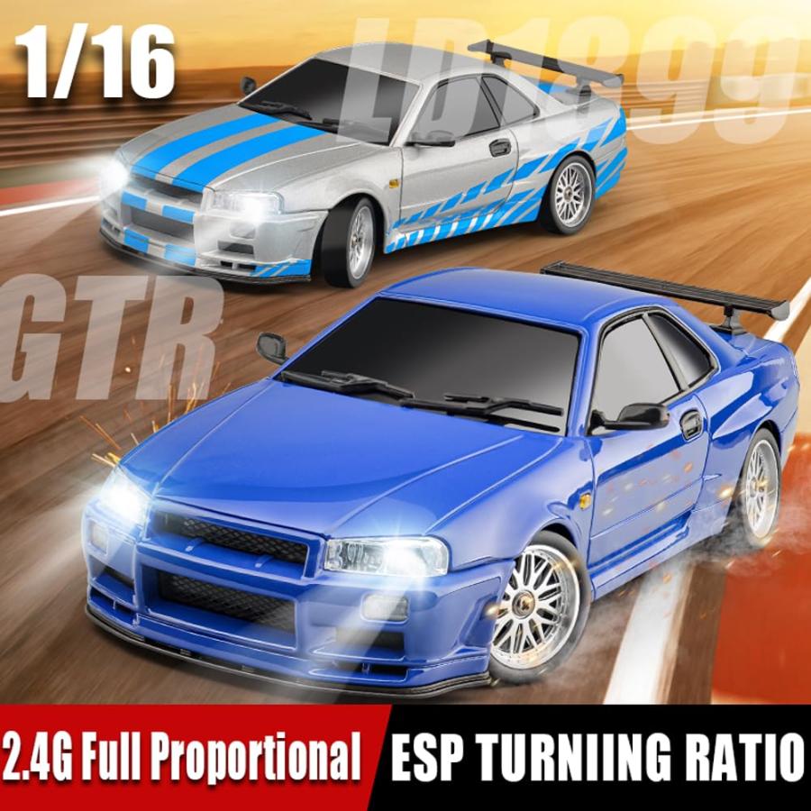 スカイライン R34 GTR ニッコー ラジコン リモコン 並行輸入品】HJLXMF RC Drift Car GTR R34 1/18 Alloy Electric Remote