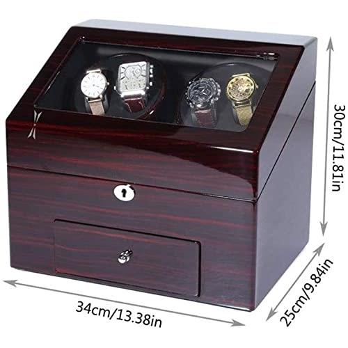 【並行輸入品】自動ウォッチワインダーボックス、高級腕時計4本+9本収納ケースアクセサリー、 Automatic Watch Winder Boxの画像