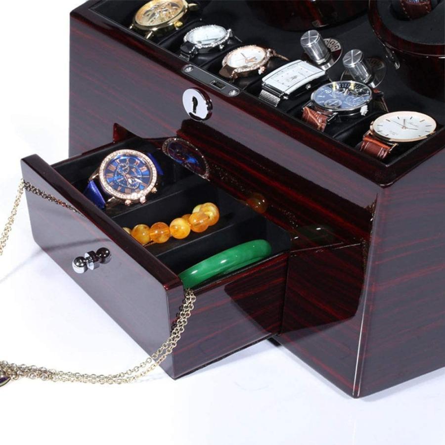 【並行輸入品】自動ウォッチワインダーボックス、高級腕時計4本+9本収納ケースアクセサリー、 Automatic Watch Winder Boxの画像
