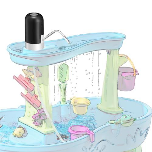 【並行輸入品】BUAEL ウォータープレイテーブルポンプ 自動給水装置 子供用サマーウォーターポータブルポンプ 2時間ノンストップで楽しめる |  | 01