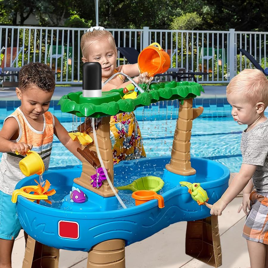 【並行輸入品】BUAEL ウォータープレイテーブルポンプ 自動給水装置 子供用サマーウォーターポータブルポンプ 2時間ノンストップで楽しめる |  | 03