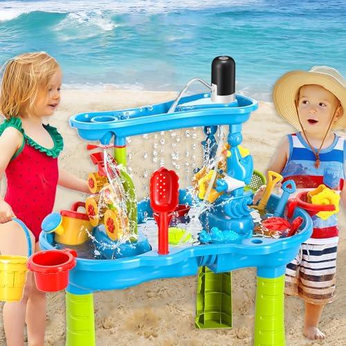 【並行輸入品】BUAEL ウォータープレイテーブルポンプ 自動給水装置 子供用サマーウォーターポータブルポンプ 2時間ノンストップで楽しめる |  | 07