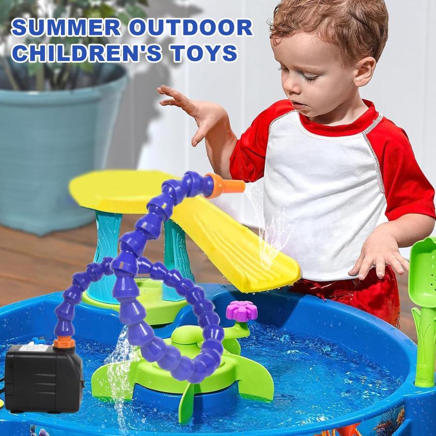 【並行輸入品】Hesitroad Water Table Pump，Kids Water Play Table Pump with Multi_9