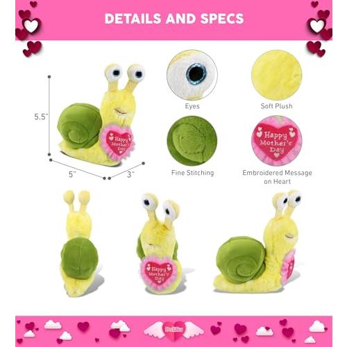 【並行輸入品】DolliBu Happy Mother's Day Super Soft Plush Yellow Snail Smallの画像