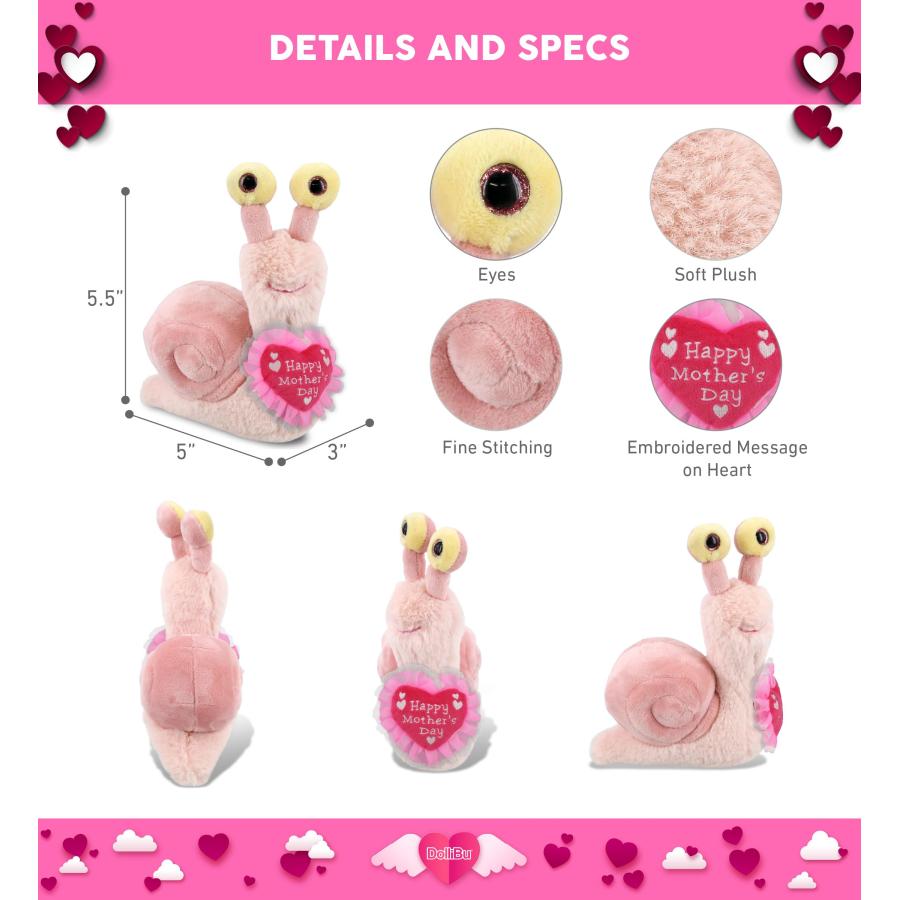 【並行輸入品】DolliBu Happy Mother's Day Super Soft Plush Pink Snail Small   Cの画像