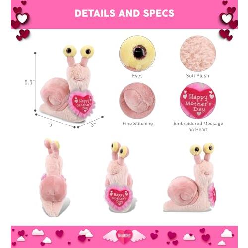 【並行輸入品】DolliBu Happy Mother's Day Super Soft Plush Pink Snail Small   Cの画像