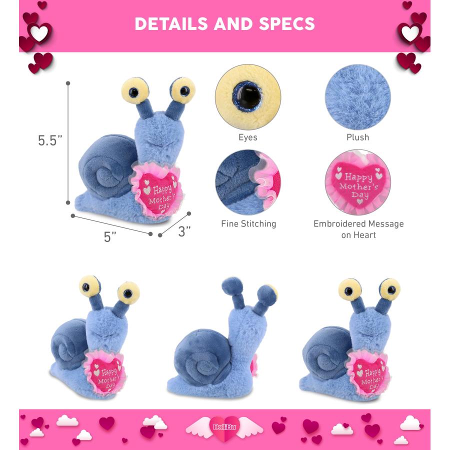 【並行輸入品】DolliBu Happy Mother's Day Super Soft Plush Blue Snail   Cute Stの画像