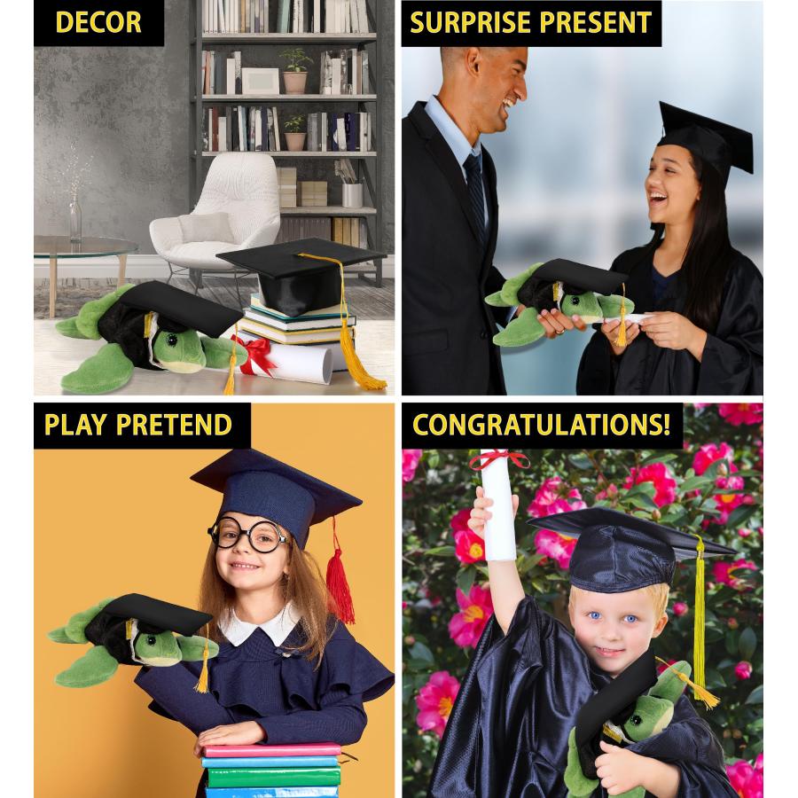 【並行輸入品】DolliBu Green Sea Turtle Graduation Plush Toy   Super Soft Turtlの画像