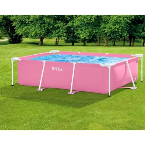 【並行輸入品】Pink Rectangular Steel Frame Swimming Pool LQ17150_4