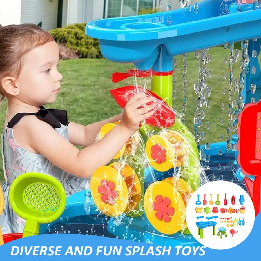 【並行輸入品】eurNhrN Water Table for Kids 1 Set 3 Tier Spacious Sensory Tableの画像