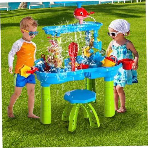 【並行輸入品】eurNhrN Water Table for Kids 1 Set 3 Tier Spacious Sensory Tableの画像