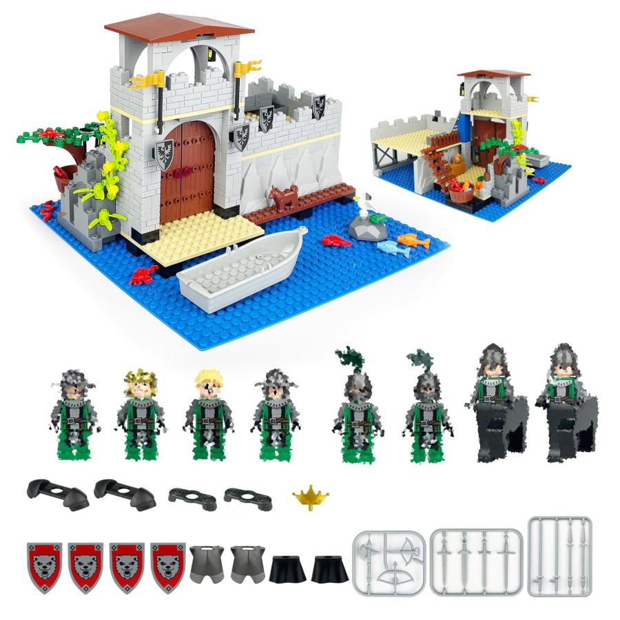 並行輸入品】Medieval Kingdom Water Castle Building Set, Compatible 