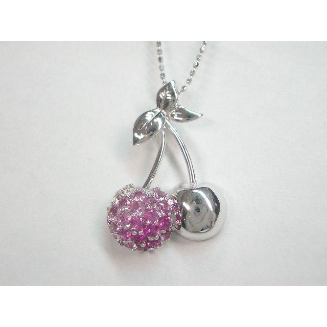 K18WGピンクサファイア ペンダント ネックレス｜alljewelry