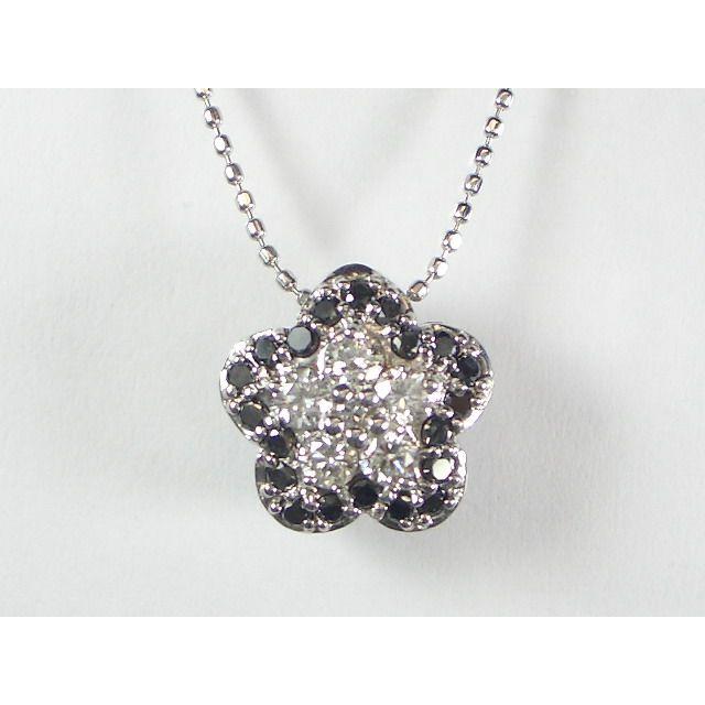 K18WGブラックダイヤ/ダイヤ ペンダント ネックレス｜alljewelry｜02