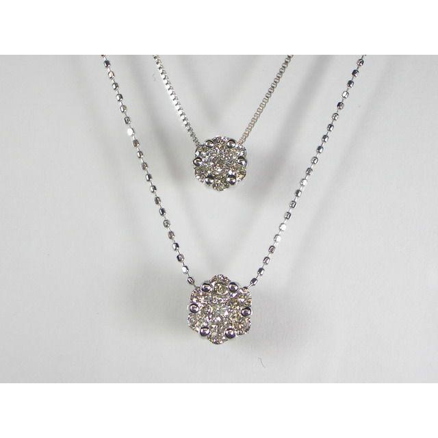 K18WGダイヤ ペンダント ネックレス｜alljewelry