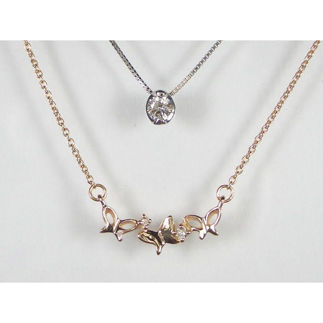 K18PG/WGダイヤ ペンダント ネックレス｜alljewelry