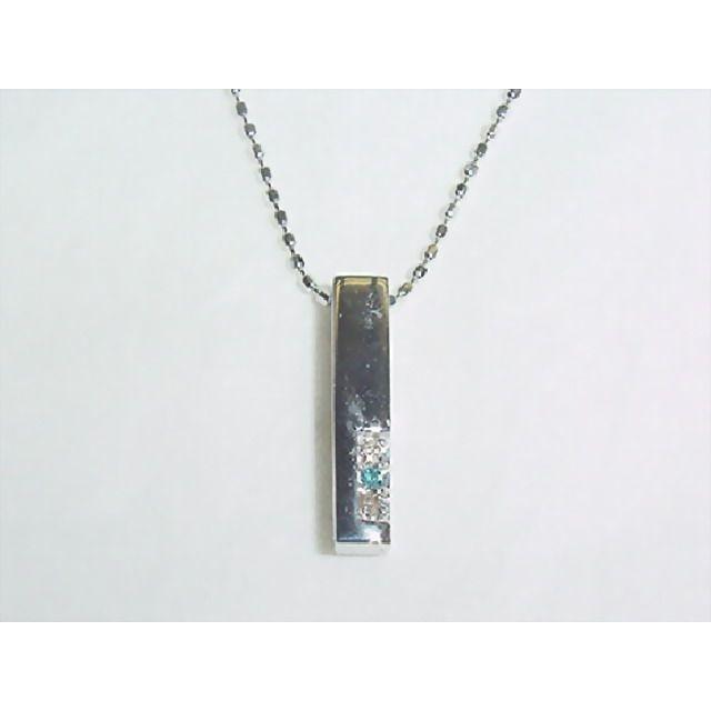 K18WGダイヤ/ブルーダイヤ ペンダント ネックレス｜alljewelry