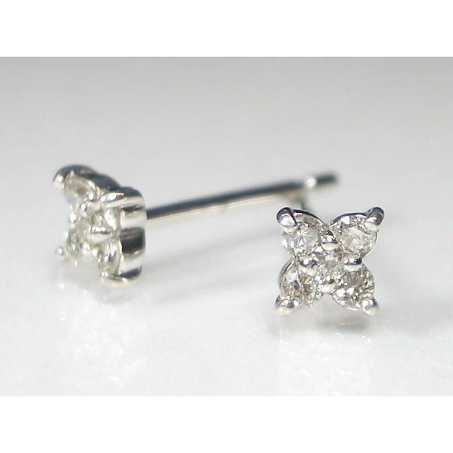 K18WGダイヤ ピアス