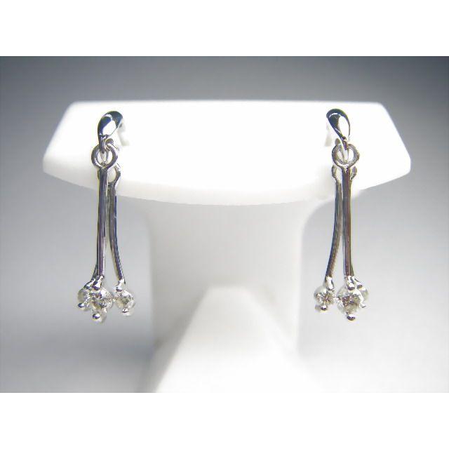 K18WGピアス K18WGダイヤ ピアス