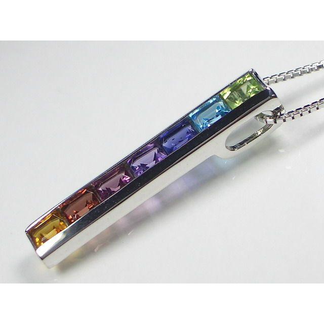 K18WGマルチ ペンダント ネックレス