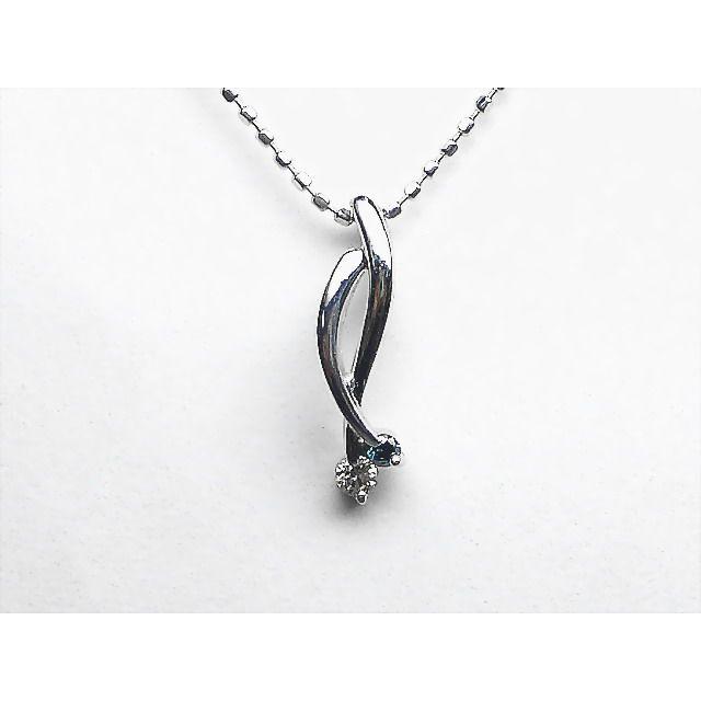K18WGダイヤ/ブルーダイヤ ペンダント ネックレス｜alljewelry｜02