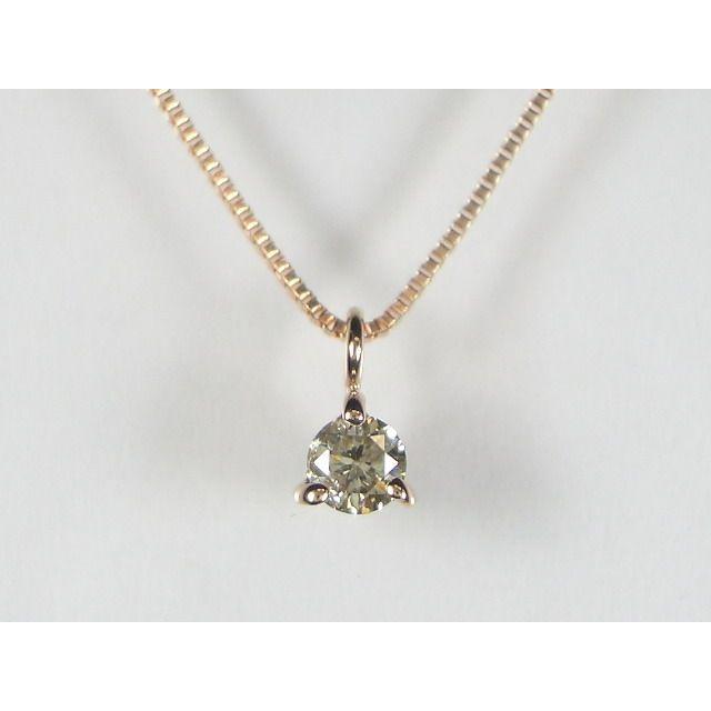 K10PGダイヤ ペンダント ネックレス