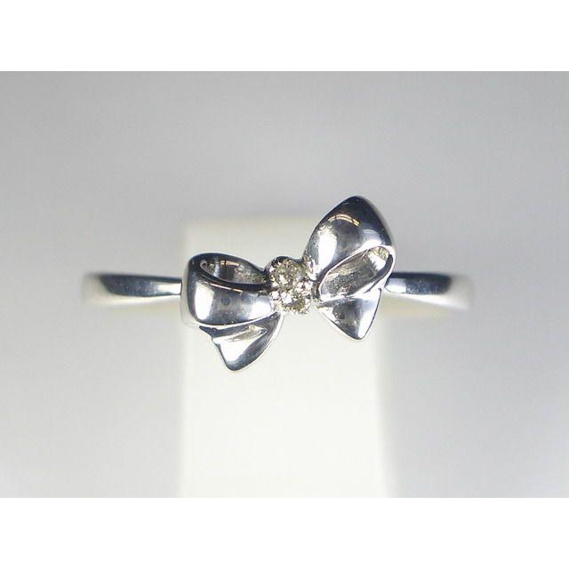 つやつやリボンK10WGダイヤ リング | 