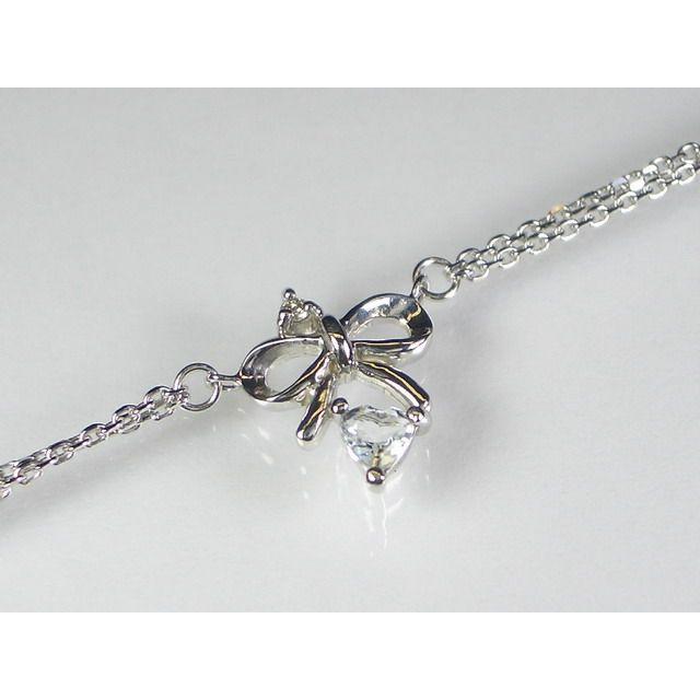 K10WGアクアマリン/ダイヤブレスレット