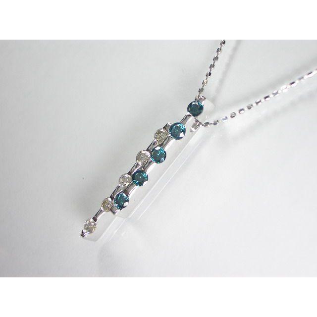 K18WGダイヤ/ブルーダイヤ ペンダント ネックレス｜alljewelry｜03