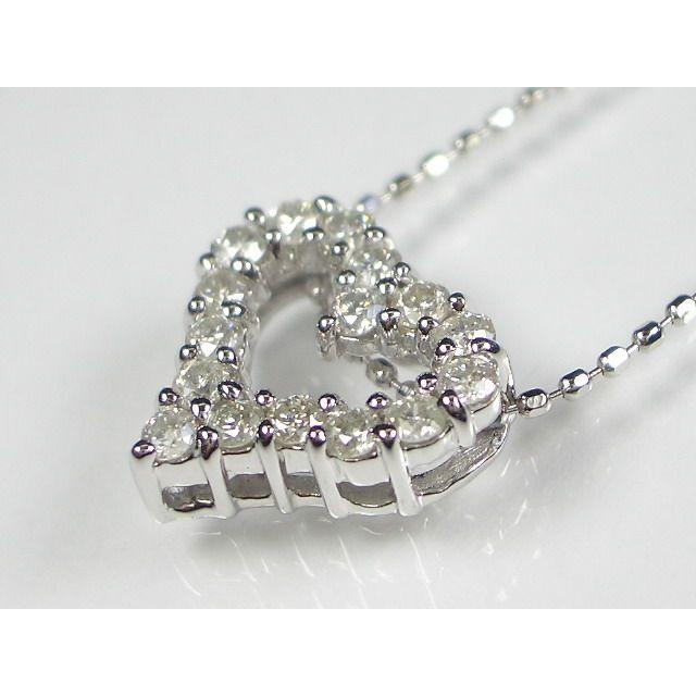 K18WG ダイヤ ペンダント ハート ネックレス｜alljewelry｜03