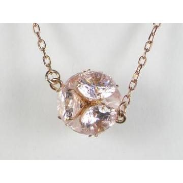 K10PG　ピンクゴールド/K18PG　ピンクゴールドキュービックジルコニア ペンダント ネックレス｜alljewelry