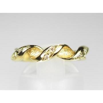 K18YG イエローゴールド ダイヤモンド リング