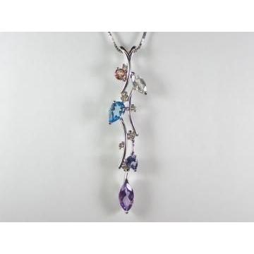 K18WG ホワイトゴールドマルチ ペンダント ネックレス｜alljewelry