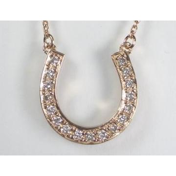 K18PG　ピンクゴールドダイヤモンド馬蹄 ペンダント ネックレス｜alljewelry｜02