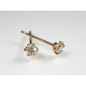 K18PG　ピンクゴールドダイヤモンドスタッド ピアス 0.10ct｜alljewelry