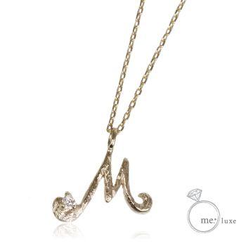 me.ダイヤ/ イニシャル ネックレス M｜alljewelry