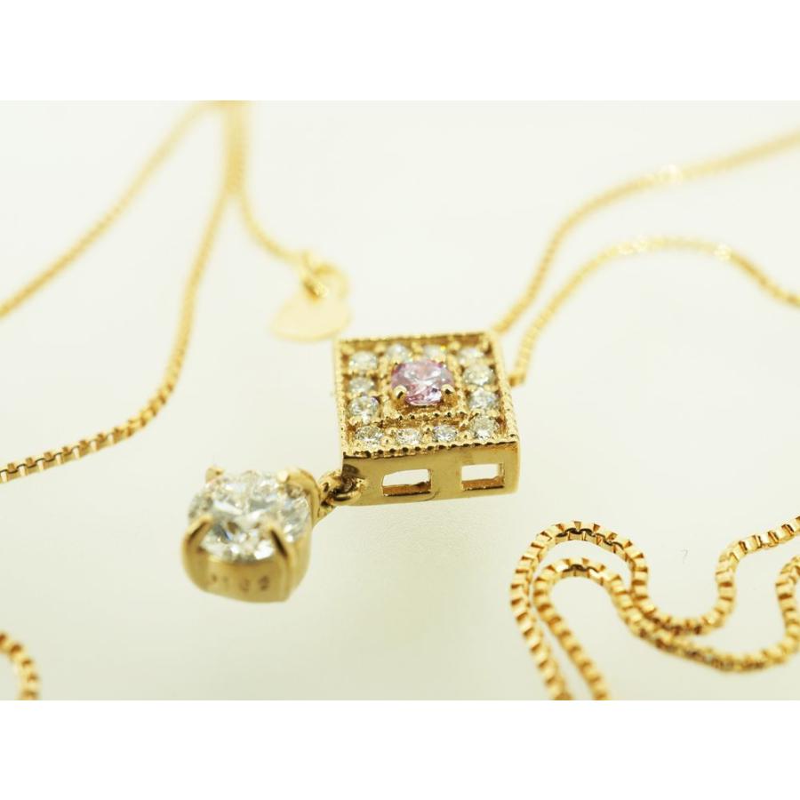 菱形ピンクダイヤモンド　18Kピンクゴールドネックレス｜alljewelry｜03